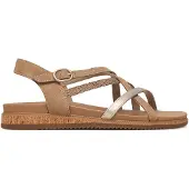 SKECHERS Sandaal 'DESERT KISS LOW - SEASIDE SLI' donkerbruin / goud / taupe