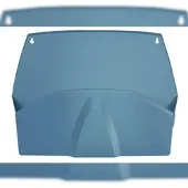 Exacompta 3x Horizontale documentenhouder voor muurbevestiging 1 vak AutentiK - Blauw grijs - 61170D