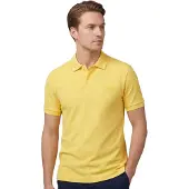 Lacoste polo normale fit fel geel effen katoen Regular Fit