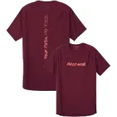 Nnormal - Dames wandel- en bergkleding - Race T-Shirt 02 W Burgundy voor Dames van Gerecycled Polyester - Maat M - Bordeauxrood