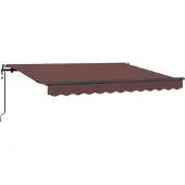 vidaXL Uitschuifbare luifel Bruin 250 x 200 cm Stof