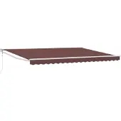 vidaXL Uitschuifbare luifel Bruin 4 x 2 m Polyester en Metaal