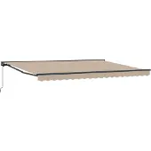 vidaXL Handmatig uitschuifbare luifel Beige 4,5 × 3,5 m