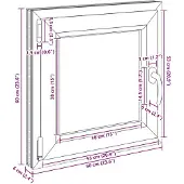 vidaXL Kelderraam RISOR 60 x 60 cm PVC en Glas Wit