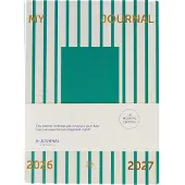 A-Journal My Journal - 18 maanden agenda 2026-2027 - A5 - groene strepen