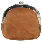 LEATHER DESIGN Leren Beursje L Hunter Bruin