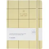 A-Journal My Journal - Agenda 18 maanden 2026-2027 - Geruit vanillegeel - A5