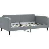 vidaXL Slaapbank 100x190 cm stof lichtgrijs
