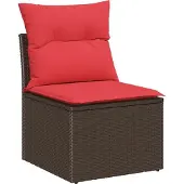 vidaXL Tuinbank Set 5 st Bruin poly rattan