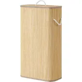 Songmics - Wasmand - Met Deksel - Bamboe - Opvouwbaar en Rechthoekig