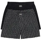 JP 1880 - Heren - Boxershorts OEKO-TEX set van 2 onderbroek - Zwart - Maat XL
