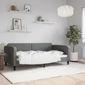 Prolenta Maison Exclusive - Dagbed, donkergrijs, 100x190 cm, stof