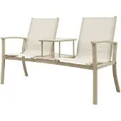 Van der Garde Tuinmeubelen Tete-a-Tete aluminium tuinbank Felix - Latte/Beige