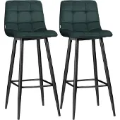 HOMCOM barkrukken - polyester - staal - 42L x 47B x 105H cm - groen
