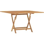 Syfax Tuintafel inklapbaar 110x110x75 cm massief teakhout