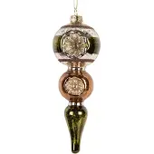Clayre & Eef Kerstbal Overig Ø 6x17 cm Groen Glas Kerstballen