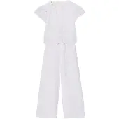 Vertbaudet Jumpsuit broek voor meisjes in Engels borduurwerk
