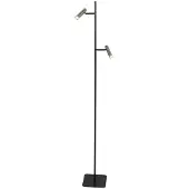 Mexlite Vloerlamp Lumo 4608ST – eigentijdse tweelichts leeslamp met stalen accenten