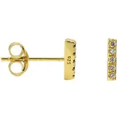 Karma Oorbellen Zirconia Tube Goud