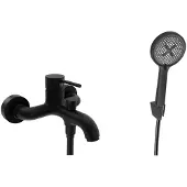 Kielle Oudee - Badkraan met accessoires EcoSpare, matzwart 10302SN24
