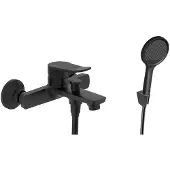 Kielle Nefia - Badkraan met accessoires EcoSpare, matzwart 10327SN94