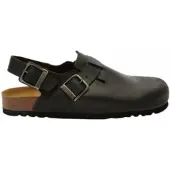 Scholl Klomp Men Olivier Backstrap Oiled Leather Black-Schoenmaat 43
