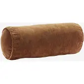 Madam Stoltz - Velvet Bolster Kussen - Burnt Orange - 20x50 cm
