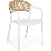 Domani Furniture Domani Toscano dining tuinstoel stapelbaar white
