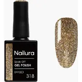 Nailura - Gel Polish 318 - Golden Sparkle - 10 ml