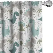 Abakuhaus Gordijnen – 2x75x175 cm – microvezel, dinomotief, halfverduisterend