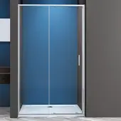 Kerra Solid schuif douchedeur 130x195cm chroom