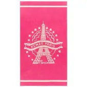 Kenzo Keiffel Rose strandlaken van katoen 90 x 100 cm - Roze