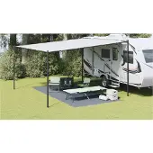 vidaXL Tenttapijt Blauw en Grijs 500 x 250 cm Polyetheen