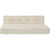 vidaXL Pallet Sofa Kussen 2 st Stof Crèmekleurig 120 x 80 x 38 cm