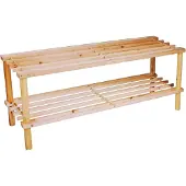 Alpina Bamboe Schoenenrek - 2 Niveaus, Bruin, 74 x 26 x 29,5 cm
