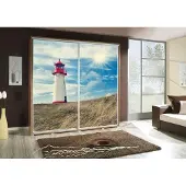 Fun-Möbel Kledingkast GILES: Schuifdeurkledingkast met grafische prints, 205x215 cm