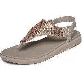 SKECHERS Teenslipper 'Meditation Luxe' greige / lichtoranje