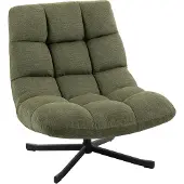 HOMCOM Accent Chair-Chenille, Staal-75L x 95B x 90H cm-Groen
