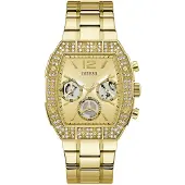GUESS Analoog horloge 'Phoenix Quantum' goud / transparant