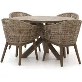 Intenso furniture + 10% kassakorting | Intenso Venaco/ROUGH-Y ø120cm dining tuinset 5-delig