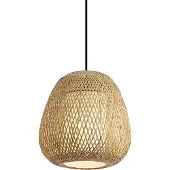 QAZQA Japandi hanglamp bamboo 32cm IP44 - Moana