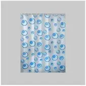 Gedy Douchegordijn van PVC, model 'Orbita', 180x200 cm, blauw