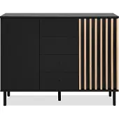 Finori Monza 01B/01D Ladekast zwart / Artisan Eik