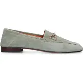 Manfield Groene suède loafers | Maat 40