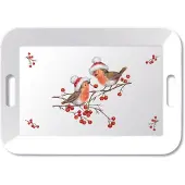 Ambiente Tray 33x47cm Christmas Robins Multi multi Kunststof Dienblad