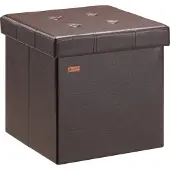 Casaria Poef Bruin kunstleer 38x38x38cm inklapbaar