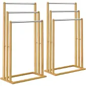Casaria Handoekkenrek 2 stuks Bamboe RVS