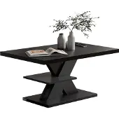 Casaria Salontafel Detroit Zwart 90x60x45cm
