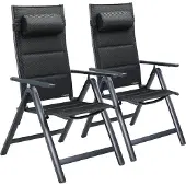 Casaria Tuinstoel Bern Premium 2 stuks Antraciet