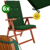 Detex Zitkussen voor stoelen met hoge rugleuning, Vanamo, set van 6, groen